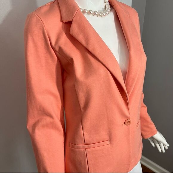 Liverpool Los Angeles Sherbert/Cantaloupe Front Button Blazer -- S - Picture 9 of 16